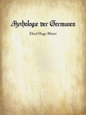 cover image of Mythologie der Germanen